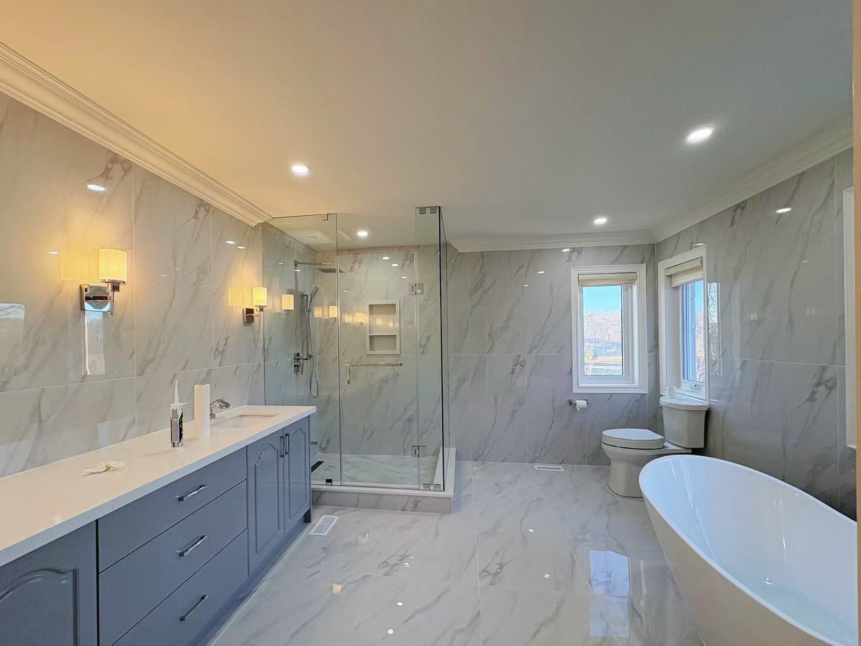 Spa Insired bathroom renovation in Oakville